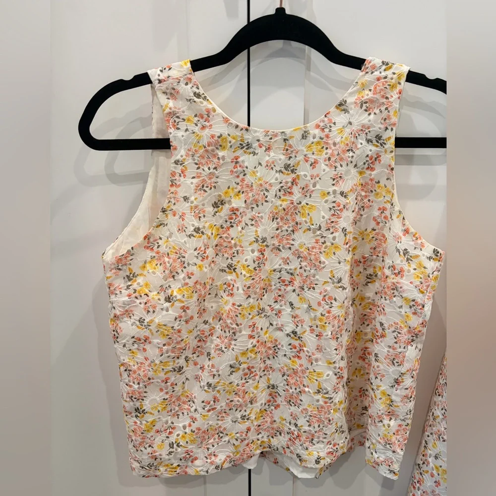 LOFT Floral Cream Skirt Set - Picture 2 of 9
